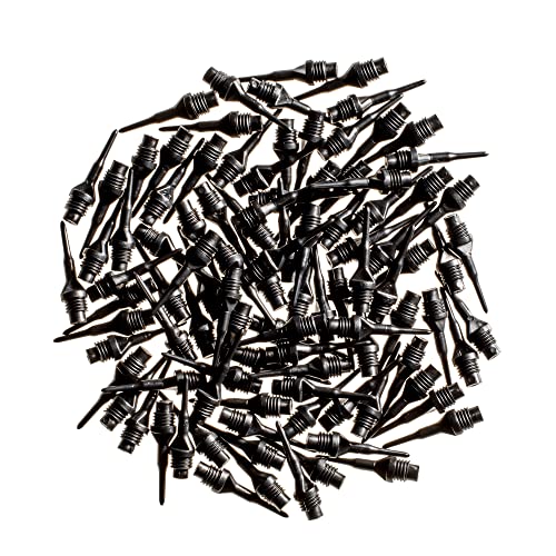 Viper Dart Accessory: Tufflex II 1/4" Thread Soft Tip Dart Points, Black (100 and 500 Packs) - size: 100 Pack
