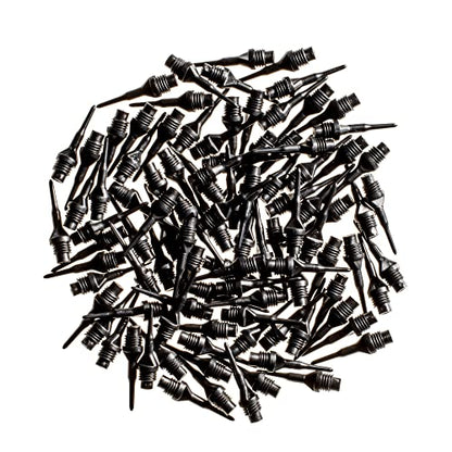 Viper Dart Accessory: Tufflex II 1/4" Thread Soft Tip Dart Points, Black (100 and 500 Packs) - size: 100 Pack