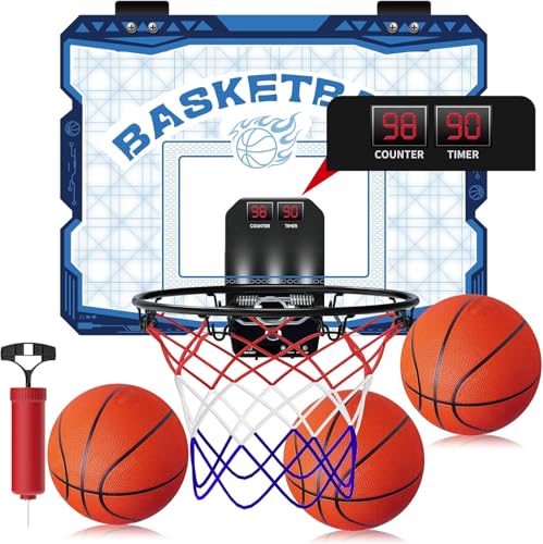 Upgraded LED Light Indoor Mini Basketball Hoop