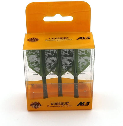CUESOUL ROST Integrated Dart Flight and Shafts Meduim/Small/Large - color: Green Skull, size: Size S-21mm