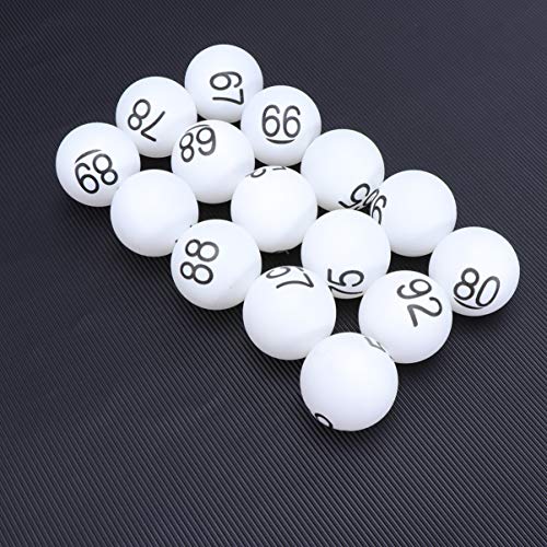 100pcs Plastic Raffle Number Balls Table Tennis Balls 4cm Numbered Bingo Ball Colored Pong Ball 1-100 Wedding Birthday Party Supplies White