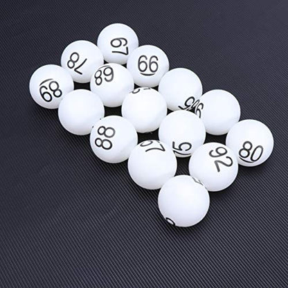 100pcs Plastic Raffle Number Balls Table Tennis Balls 4cm Numbered Bingo Ball Colored Pong Ball 1-100 Wedding Birthday Party Supplies White
