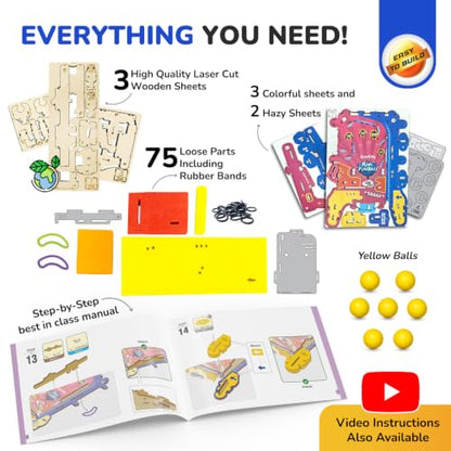 Smartivity DIY Mini Pinball Machine for Kids | Build Your Own Handheld Pocket Pinball Arcade Game | Screen-Free STEM Toy | Birthday Gift for Boys & Girls 6 7 8 9 10 11 12 - style: Mini Pinball