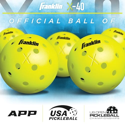 Franklin Sports Pickleball Paddle and Ball Set - Wooden Pickleball Rackets + Balls - Activator - USAPA Approved | Ball Set - style: 2 Player Set- Blue/Green