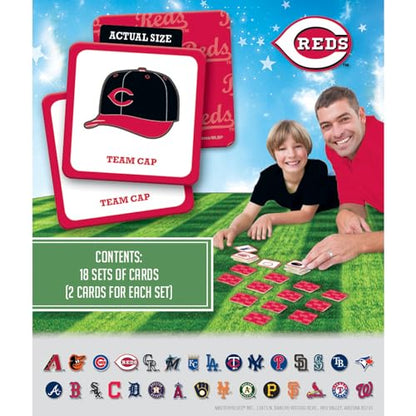 MasterPieces Officially Licensed MLB Cincinnati Reds Picture Matching Card Game for Kids and Families