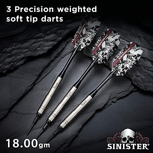 Viper Sinister 95% Tungsten Soft Tip Darts - size: 18 grams, style: Beveled Barrel