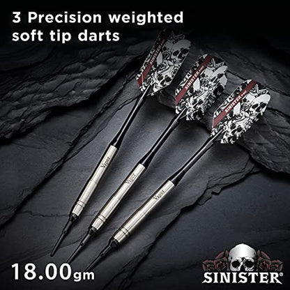 Viper Sinister 95% Tungsten Soft Tip Darts - size: 18 grams, style: Beveled Barrel