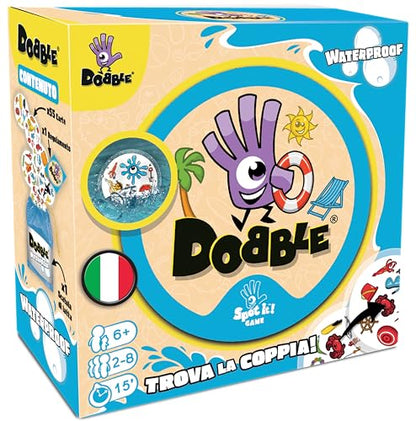 Asmodee Dobble: Waterproof, Card Game for the Whole Family, Italian Edition, 8247, Single