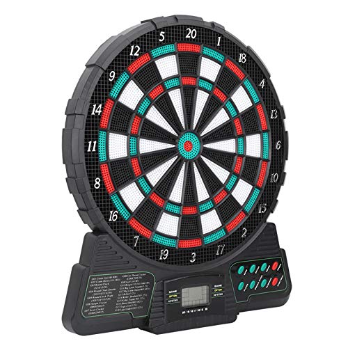 Electronic Board, Electric Board Automatic Scoring Dartboard Set Darts Board Set Includes 6 Soft Tip Darts and 18 Replacement Tips for Game Room
