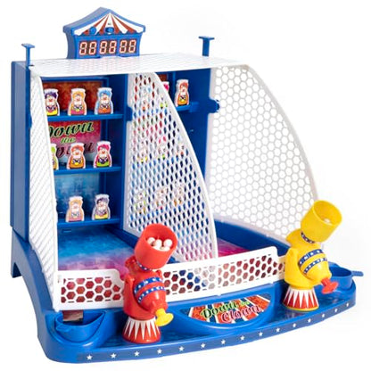 Merchant Ambassador Retro Arcade Electronic: Down The Clown - Tabletop Game, Sound Effects, Electronic Scoreboard, 2 Players, Ages 6+