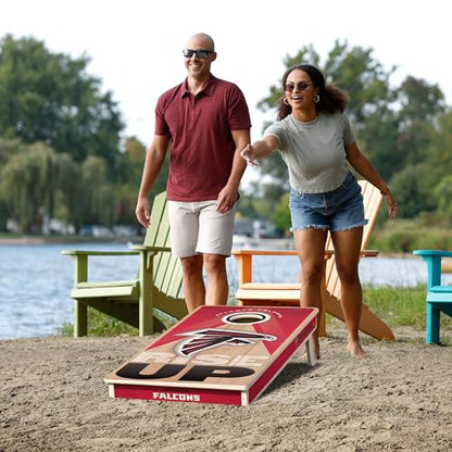 YouTheFan NFL 2' x 4' Slogan Series Professional Wood Cornhole Game - color: Atlanta Falcons