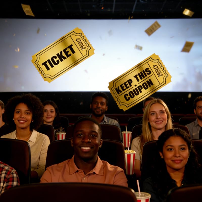 1000 Pcs Golden Raffle Tickets Double Roll Metallic Gold Foil Raffle Tickets with Unique Numbered for Events Carnival Door Prize Auction Entry Games Reward - color: Double Raffle Tickets-gold