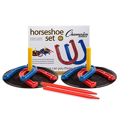 CHAMPION SPORT, Indoor/Outdoor Rubber Horseshoe Set