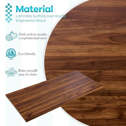 Kaboon Universal Tabletop 40"x18", Solid One-Piece Melamine Table Top, Double L-Desk Floating Desk DIY, Home and Office,Dark Walnut - color: Dark Walnut, size: 40x18