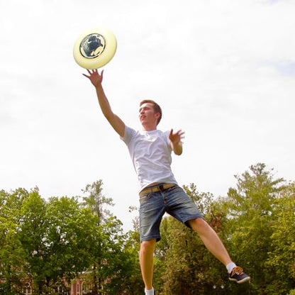 Wham-O Frisbee Heavyweight 200g Flying Disc, 11 Inch Stable Competition Sports Disc, Long Distance and Durable, for Outdoor Activities and Family Fun - color: Cream Yellow(2 Pack)