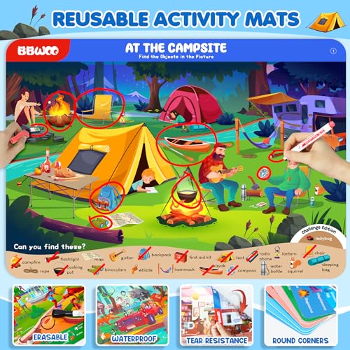 Search and Find Activity Books for Kids Ages 3-5, Travel Games Toys for Car Airplane, Road Trip Activities for Kids Games 4-8, Preschool Learning Activities, Educational Seek Game,Gifts for Boys Girls - style: Mixed Themes