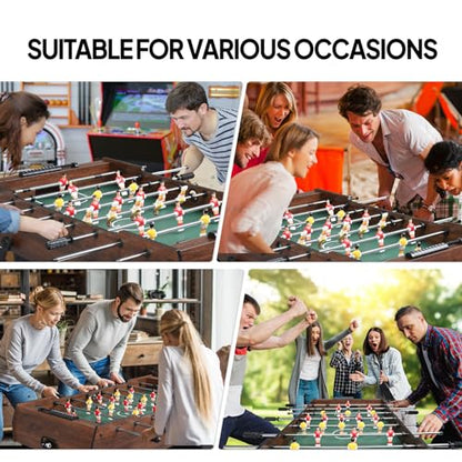 PEXMOR 48" Foldable Foosball Table Adult Size, Soccer Game Table for Kids & Adults, Folding Foosball Tables for Game Room, Home, Arcade w/Rolling Wheels & 2 Balls