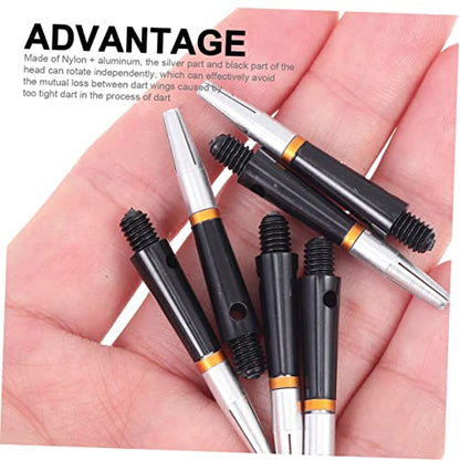 TOYANDONA 6pcs Aluminum Dart Shafts Reusable Lightweight Stems for Enhanced Performance Compatible Tip and Tip for Training and Play