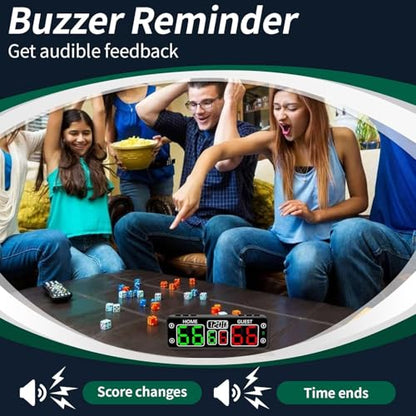 YZ LED Digital Scoreboard with Timer, Rechargeable Electronic Score Keeper, Portable Mini Scoreboard for Cornhole, Pickleball, Basketball, Volleyball,Ping Pong, Backyard Games& Family Game Night