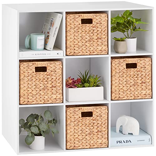 Best Choice Products 9-Cube Storage Organizer, 11in Shelf Opening, Bookcase, Display Shelf, Customizable w/ 3 Removable Back Panels - White - color: White, size: 9-Cube, 11in Shelf Opening, No Legs