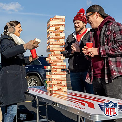 Wild Sports NFL Giant Stacking Wooden Blocks – Tumbling Tower Classic Family Game Stacks – Great Gift for Any Football Fan! - color: Cincinnati Bengals