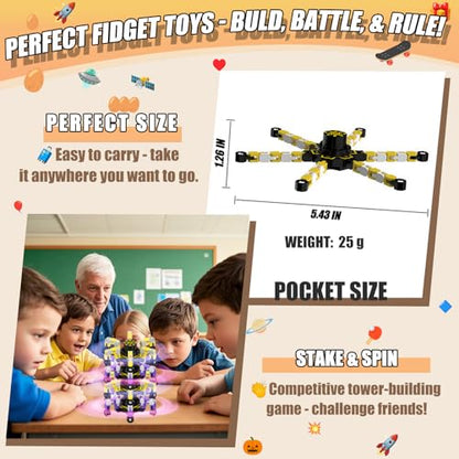 4Pcs Transformable Fidget Spinners for Kids Fidget Toys Teens Adults Quiet Airplane Road Trip Travel Activities Essential Autism ADHD Easter Basket Stuffers Gifts for Boys Girls Toddlers C - color: 4 Pcs - C - Robot