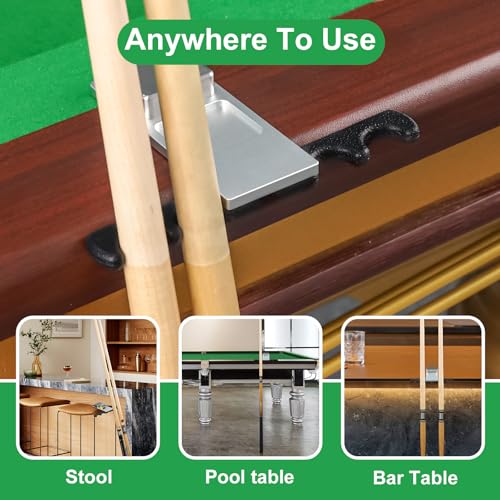 Portable Weighted Pool Cue Holder, chalk holder, billiard cue holder