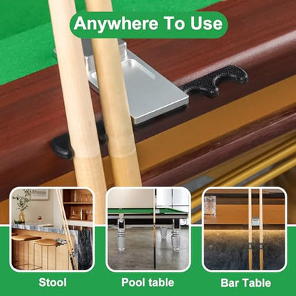 Portable Weighted Pool Cue Holder, chalk holder, billiard cue holder