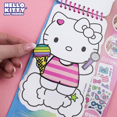 Hello Kitty and Friends 2-in-1 Coloring & Sticker Book, Includes 25+ Stickers, Crayons, Sanrio Sticker Book, 5 Year Old Girl Gift, Toddler Girl Toys, Hello Kitty Toys, Sanrio Stuff, Girl Toys Age 4-5 - style: Hello Kitty and Friends