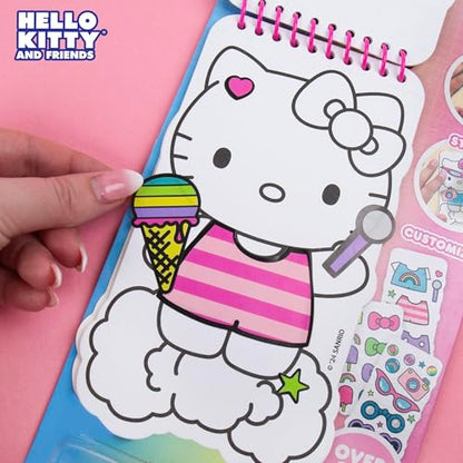 Hello Kitty and Friends 2-in-1 Coloring & Sticker Book, Includes 25+ Stickers, Crayons, Sanrio Sticker Book, 5 Year Old Girl Gift, Toddler Girl Toys, Hello Kitty Toys, Sanrio Stuff, Girl Toys Age 4-5 - style: Hello Kitty and Friends