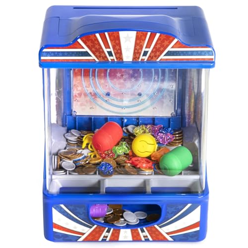 Merchant Ambassador Retro Arcade Electronic: Coin Pusher - Tabletop Game, Push The Coins Over The Edge to Win, 1 Player, Ages 6+ - style: Coin Pusher