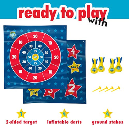 Franklin Sports Toss N Flip Darts - Indoor and Outdoor Game for Kids - Yard Toss Game with Inflatable Red + Blue Darts Included
