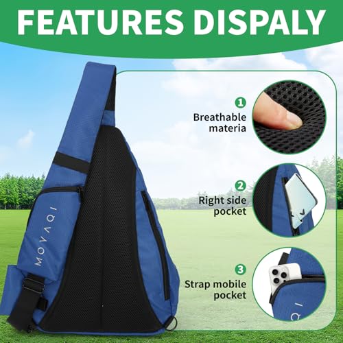MOYAQI Disc Golf Bag with Retriever Holder and Storage Pockets, Disc Golf Backpack with 8-10 Disc Capacity, Padded Adjustable Strap and Back Panel, Lightweight and Durable - color: Royal blue