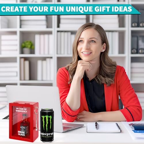 Funny Emergency Box w/Hammer (Large), Break in Case of Emergency Box, Personalized Unique Gifts for Men Women, Office Desk Decor, Random Things, White Elephant Gift for Friend Coworker Family - style: Large Emergency Box