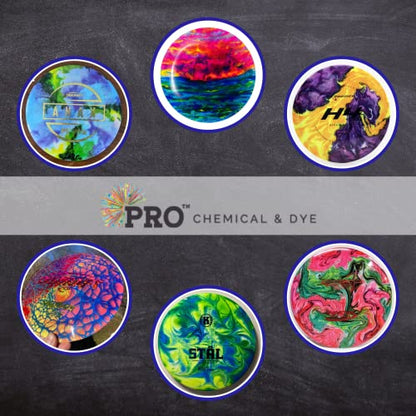 PRO Chemical Disc Golf Dye Kit | Starter Set for Customize Beginner Discs | Disc Golf Accessories, Unique Powder Dyes for DIY Designs | Easy Application | Available in Various Sets