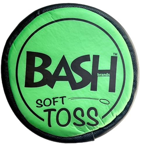 Bottle Bash Soft Toss - Soft Catch for Indoor or Outdoor Flying Disc Games - color: Green Black - Soft Disc