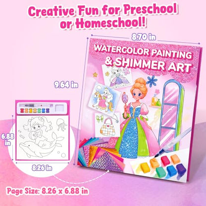 JoyCat Paint with Water Coloring Books, Art & Craft Activity, Princess No Mess Art for Kids Ages 4-8, Craft Kits & Supplies, DIY Creative Activity, Gifts for Girls & Boys - style: Princess & Magical Pony 1