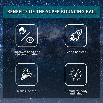 Super Bouncing Ball,Children's Super Hot, Easy to Grasp and Capture Suitable for Children of All Ages, Indoor and Outdoor Games - color: 3 pack-blue