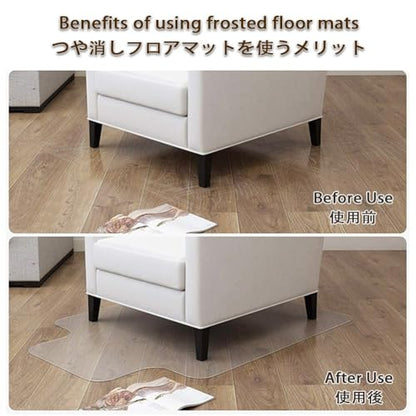 Chair Mat for Hard Floors Clear Frosted Desk Floor Mat Large Table Cover for Bedroom Dresser Kitchen Rolling Chair Thickness 0.06in Scratch Proof Waterproof Grime Proof(12x12in) - size: 12x12in