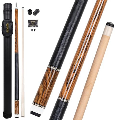 CUEELF Pool Cue Stick Low Deflection Hand-Made Inlay Billiard Cue 58'' Professional Billiard Pool Cue Stick for Adults-12.5mm Tip,3/8 * 8 Joint - color: WD-SM-HJT