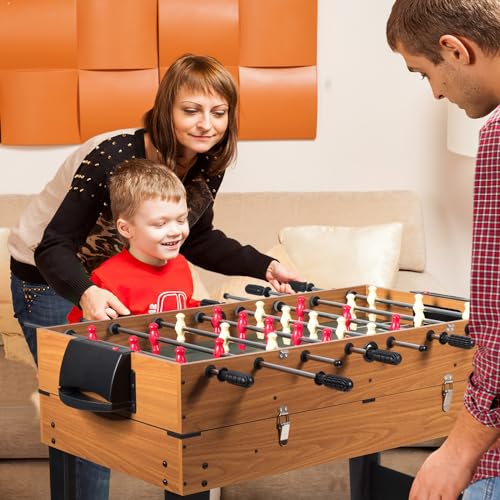 Giantex 3-in-1 Multi Game Table, 48 Inch Combination Game Tables with Foosball, Hockey, Billiards, Combo Game Table Set for Adults Kids Gifts Family Night Arcade Game Room