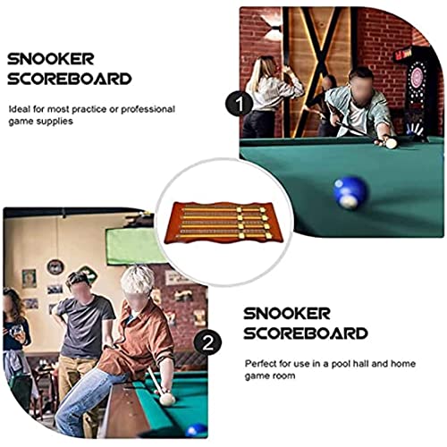 Wall Mounted Billiard Scoreboard with Rails and Pointers, Wooden Snooker Pool Scoreboard Game Scorer Billiard Accessories, for Billiard Score Keeper, Billiard Lovers, Snooker Game