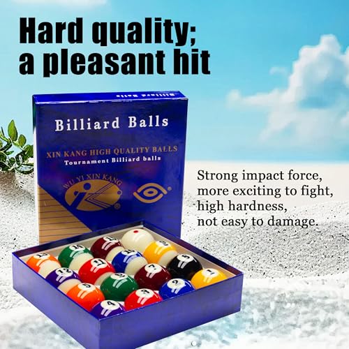 3A Grade Phenolic Resin Billiard Balls Set - 16pcs Tournament Pool Balls, Crystal Billiard Balls for Professional & Home Game