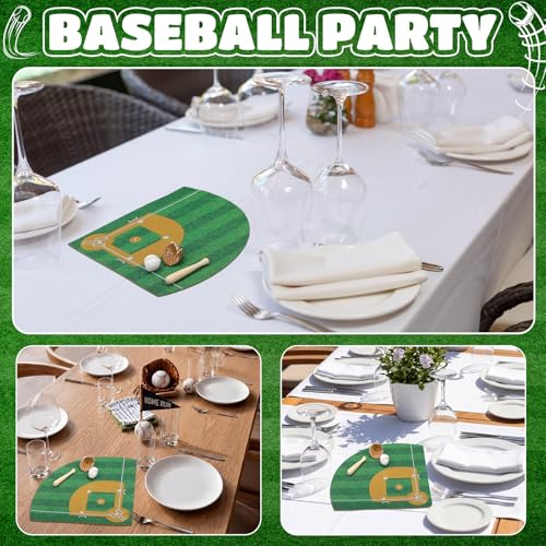 16Pcs Baseball Centerpieces for Tables -Sport Party Table Decorations Kit with Baseball Felt Mat, Bats Mini Baseballs, and Gloves for Sport Themed Birthday Party Decor