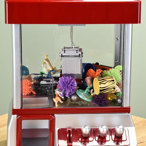 Etna Electronic Mini Claw Machine for Kids, Mini Candy Prize Dispenser Arcade Game with Sound, 30 Tokens, 10" x 7.90" x 13.5"