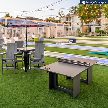 Lounge Concepts Outdoor Ping Pong Table | All Weather Table Tennis | Outdoor Gaming | Outdoor Game Sets | HDPE Ping Pong Table - color: Royal Blue
