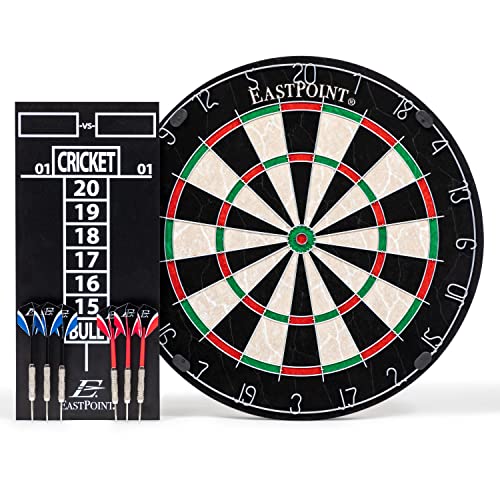 EastPoint Sports Dartboard with Scoreboard Set - Includes 3 Darts