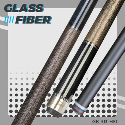 Glass Fiber Pool Cue with Case Canadian Maple Wood Pool Stick Low Deflection Cue Stick Pool Cue Kit with Case,Gloves,Tips and Extension - color: Black