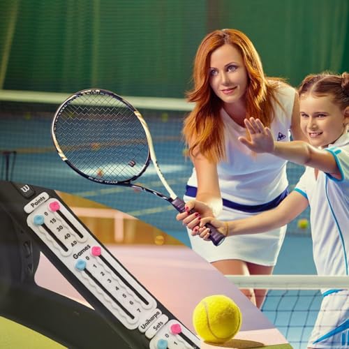 Uniharpa Tennis Score Keeper for Racket Padel,Pack of 4 White Tennis Racket Pickleball Paddle Scorekeeper,Small Score Board Counter for Tennis Trainer,Point Tracker Recording Points,1.9g,4pcs