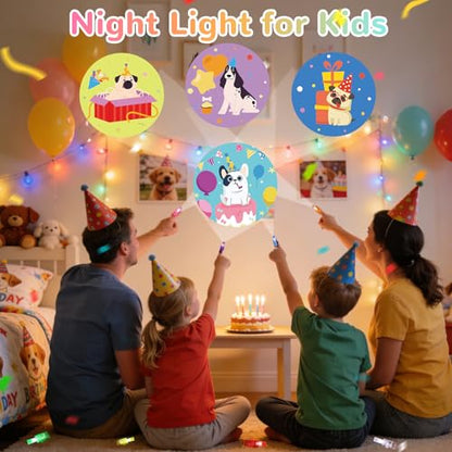 36 Pack Puppy Party Favors LED Finger Lights, Glow in the Dark Dog Birthday Pinata Party Supplies, Goodie Bag Stuffers Classroom Treasure Box Prizes for Kids - style: puppy birth